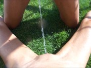 Preview 5 of first piss games public outdoor peeing each other on girl pussy pissing