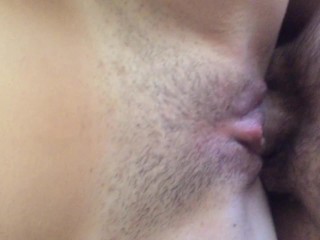 Amateur teen gets cum all over in missionary