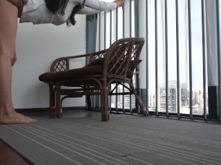 Hotel Balcony Sex_and Cum in Mouth