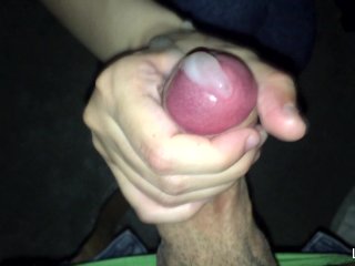 small tits, public sex, big dick, redhead handjob