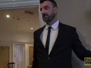 Nasty British subslut gagged for rough cunt pounding