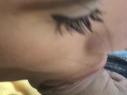 Preview 1 of Car sex. Teen girl suck my dick and jerk me off in moody Gardens parking lo