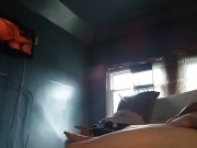 Watching porn while jerking off with my pocket pussy