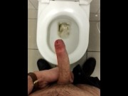 Preview 1 of Horny teen wanking and cumming at school toilet