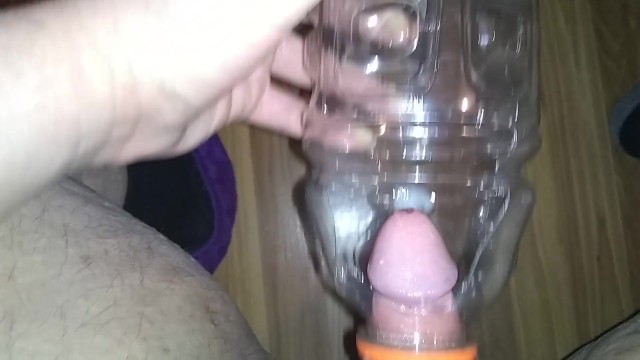 Fat Boys Small Penis Cums using a Gatorade Bottle - Pornhub