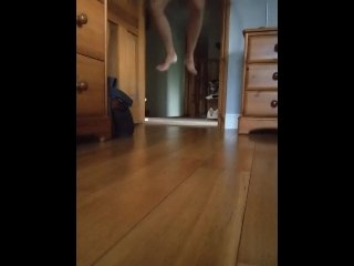 Chastised Sissy doing pull ups