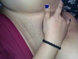 clit rubbing, latinateen, shaved pussy, tinyy