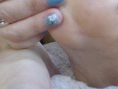 SEXY BRAZILIAN GIRL FAKE cum on Feet PODOLATRIA