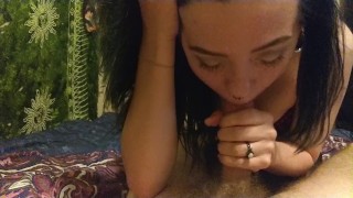 Kitty Sucking Her Daddy's Cock