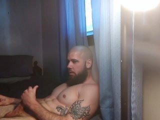 Stroking my big white cock