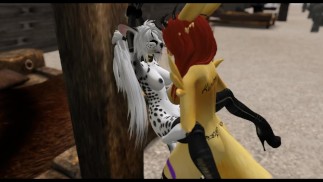 большой друг и красивая кошка Лунар