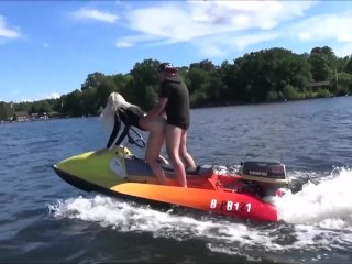 Wow! Public Sex onWater Scooter Cum in Mouth