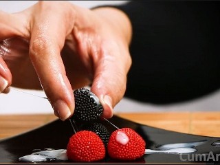 CFNM Handjob + Cum on Candy Berries! (Cum on Food 3)