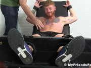 Preview 1 of Ginger hunk tied up and tickled by two horny pervs