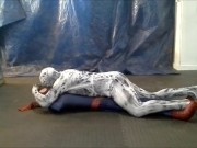 Preview 2 of scary horny zentai spider vs spiderman