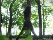 Preview 2 of Bondage and BDSM Teen taught a lesson and fucked outdoors