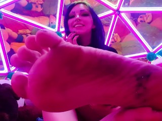 Filthy Festival Foot Worship- Goth Boots and Sweaty Stinky Socks
