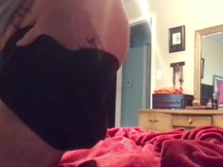 MILF playing with her big ass natural tits