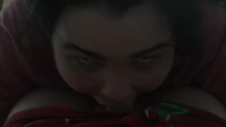 Oral Creampie! Vocal Guy Moans as Girlfriend Sucks the Soul out of Him!