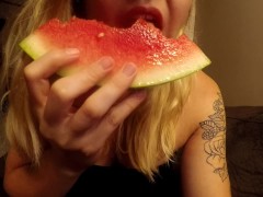 Mesmerizing Watermelon Slurping
