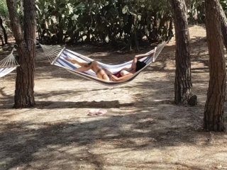 The voyeurs fucks a turist in the pines