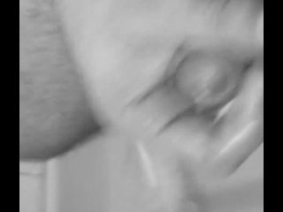 Edging cock till intensive cum float. Including_slow motion version