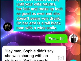 Cuckold husband sext roleplays his wife getting filled with BBC