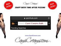 Ebony BBW Soapy Hairy Fat Ass Anal Bath Twerk Big Booty Tub - Cami Creams