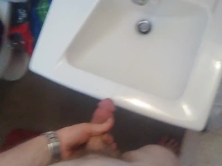 Pissing in my Friends Bathroom Sink