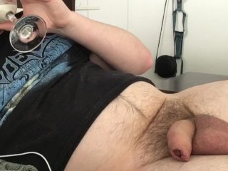 Milk and Cum CEI, Chaturbate Camgirl Makes Me Sip! Soft to Hard Uncut Cock