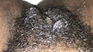 Fetisch Extrem Haarig Cremig Ebenholz Muschi