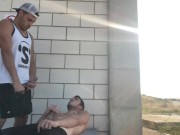 Preview 2 of Cum with my friend in the street