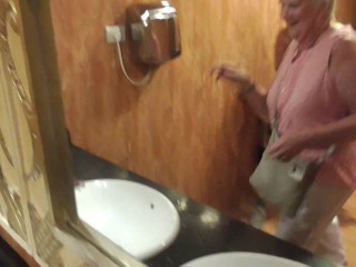 Grandmother Surprised by Unstoppable Ejaculation in Public! Pornhub