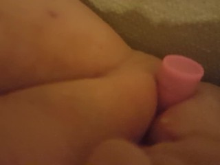 Fat Pussy Sneaky Quick Masturbation with Vibe