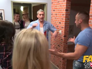 Fake Hostel - Curvey blonde backpacker gets an anal surprise in threesome screenshot number 2