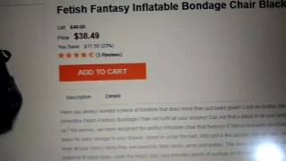 Fetish Fantasy Inflatable Bondage Chair Black $38.49 each