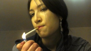 Asian Youth Smoking Displays Pussy & Ass On Manyvids Com