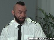 Preview 3 of Hairy Muscle Hunk Arab Boy Pilot Rough Fucks Passenger