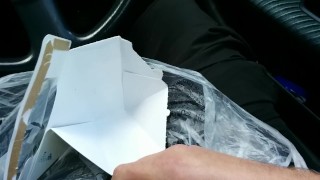 Risky Public Wank and Cum In My Car