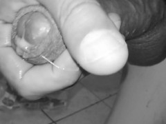 Huge closeup cumshot very long dripping cockhead