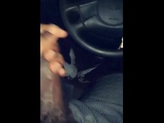 Rubbing a nut out in a packed parking lot.