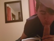 Preview 5 of SEXY DEEPTHROAT BJ UNTIL FACIAL BY 18yr old COLLEGE BOYFRIEND