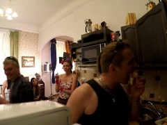 5 Girls Twerk Ass Shaking Party with the Tiniest Thongs ever seen warm up