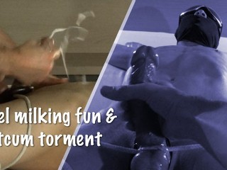 Hotel milking fun and post cum torment