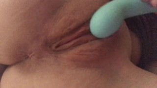 Gentle real orgasm while toying my fresh shaved pussy