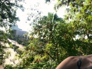 Kimber Veils strips down and fingers herself on the roof