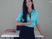 Preview 1 of Hot Teacher's JOI Daydream - Inked MILF's Office Jerk Instructions Big Tits