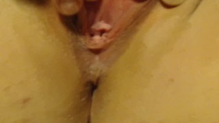 Orgasms While Teasing Her Two Genitalia