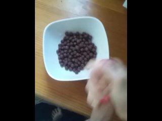 boy cum in breakfast