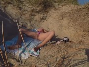 Preview 4 of Public hot sex outdoor teen on the beach